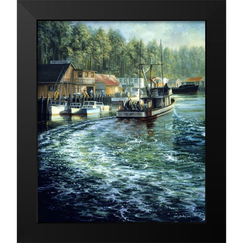 Dawn Patrol Black Modern Wood Framed Art Print by Boehme, Nicky