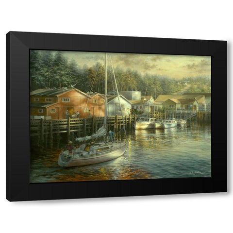Skillful Seafarer Black Modern Wood Framed Art Print by Boehme, Nicky