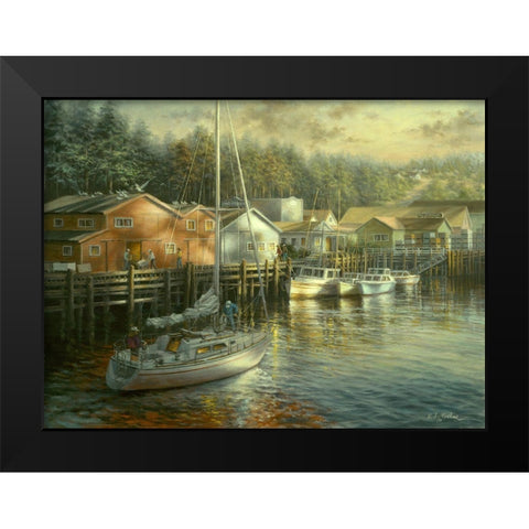 Skillful Seafarer Black Modern Wood Framed Art Print by Boehme, Nicky