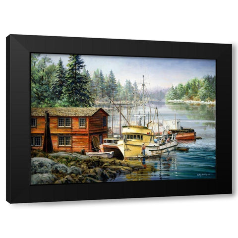 Spruced And Spry Black Modern Wood Framed Art Print with Double Matting by Boehme, Nicky