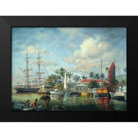 Lahaina Waterfront-Maui Black Modern Wood Framed Art Print by Boehme, Nicky