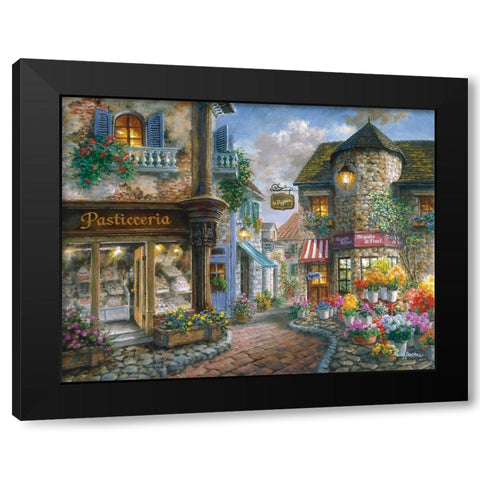 Bello Piazza Black Modern Wood Framed Art Print by Boehme, Nicky