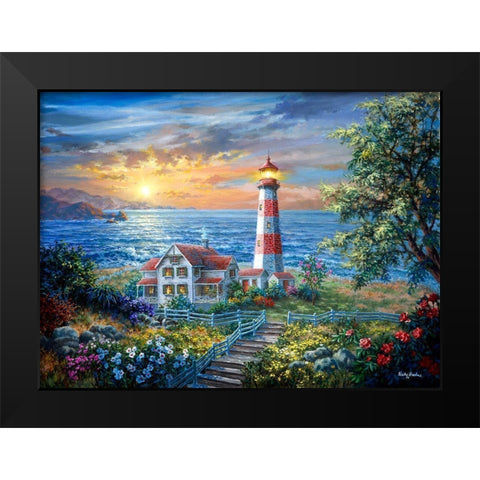 Enchantment Black Modern Wood Framed Art Print by Boehme, Nicky