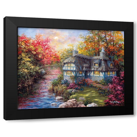 Theres No Place Like Home Black Modern Wood Framed Art Print with Double Matting by Boehme, Nicky
