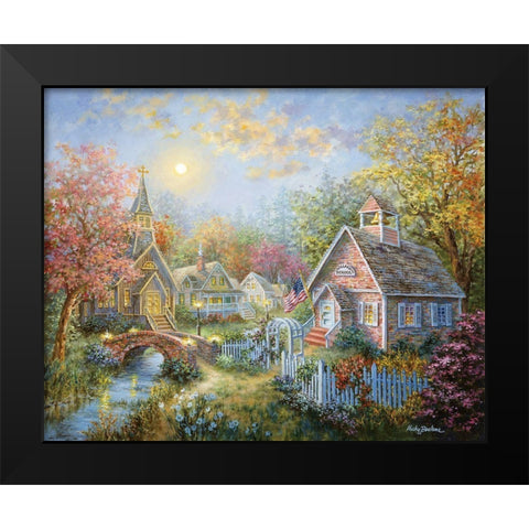 Moral Guidance Black Modern Wood Framed Art Print by Boehme, Nicky