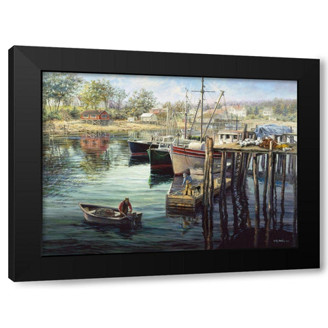 Fishermans Domain Black Modern Wood Framed Art Print with Double Matting by Boehme, Nicky