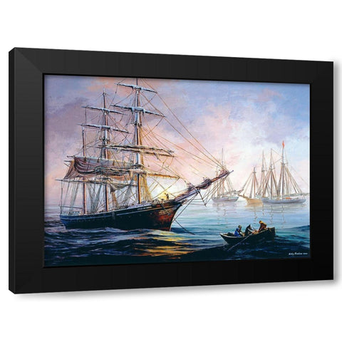 Nobility At Bay Black Modern Wood Framed Art Print with Double Matting by Boehme, Nicky