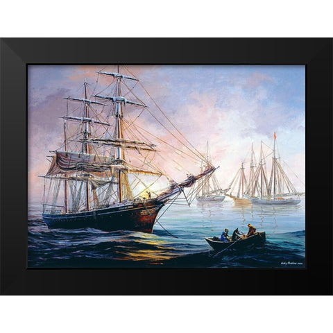 Nobility At Bay Black Modern Wood Framed Art Print by Boehme, Nicky