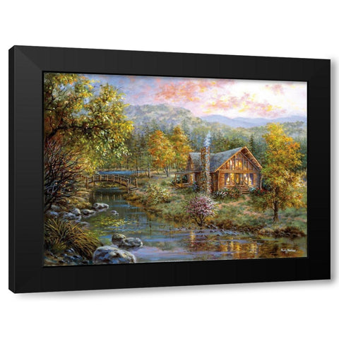 Peaceful Grove Black Modern Wood Framed Art Print by Boehme, Nicky