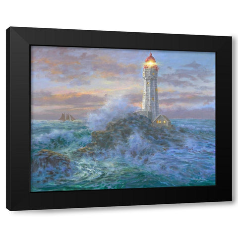 Stormy Weather Black Modern Wood Framed Art Print by Boehme, Nicky