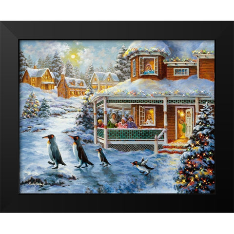 Hey!  Wait For Me Black Modern Wood Framed Art Print by Boehme, Nicky