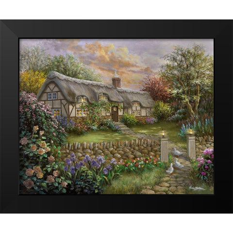 Rapture Black Modern Wood Framed Art Print by Boehme, Nicky