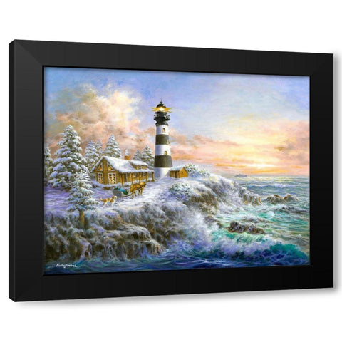 Winter Majesty Black Modern Wood Framed Art Print with Double Matting by Boehme, Nicky