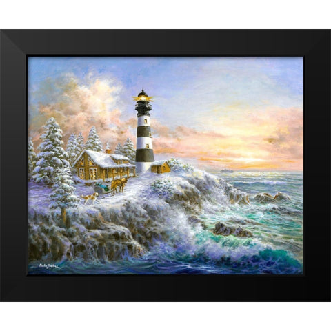 Winter Majesty Black Modern Wood Framed Art Print by Boehme, Nicky