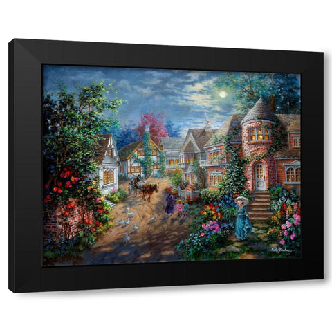 Moonlight Splendor Black Modern Wood Framed Art Print by Boehme, Nicky