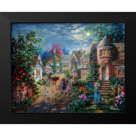 Moonlight Splendor Black Modern Wood Framed Art Print by Boehme, Nicky
