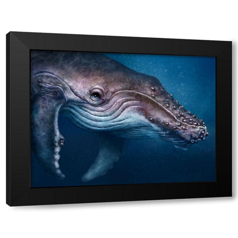 Humpback Totem Black Modern Wood Framed Art Print by LaMontagne, Patrick