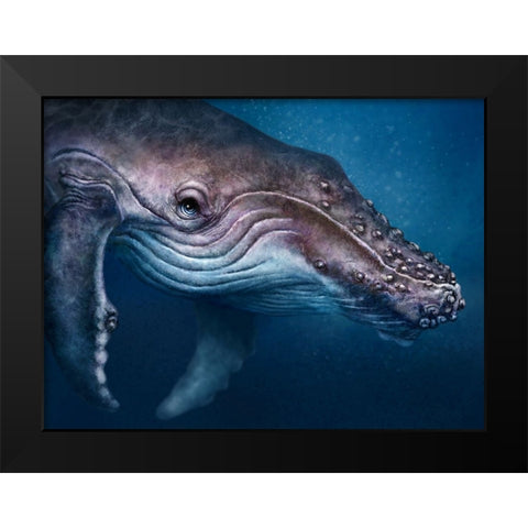 Humpback Totem Black Modern Wood Framed Art Print by LaMontagne, Patrick