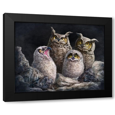 One In Every Family Black Modern Wood Framed Art Print with Double Matting by LaMontagne, Patrick
