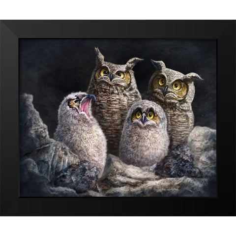 One In Every Family Black Modern Wood Framed Art Print by LaMontagne, Patrick