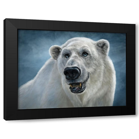 Polar Bear Totem Black Modern Wood Framed Art Print by LaMontagne, Patrick