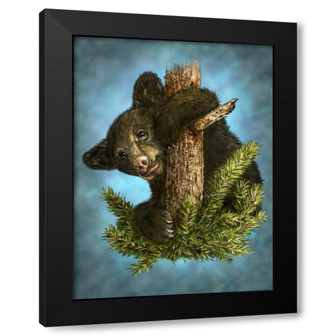 Baby Gruff Black Modern Wood Framed Art Print with Double Matting by LaMontagne, Patrick