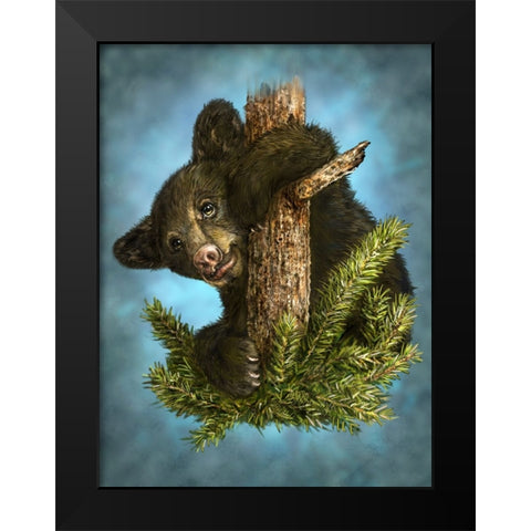 Baby Gruff Black Modern Wood Framed Art Print by LaMontagne, Patrick