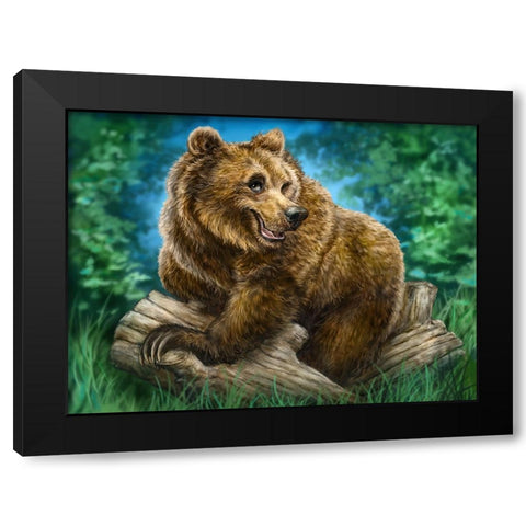 Brown Bea Beauty Black Modern Wood Framed Art Print by LaMontagne, Patrick