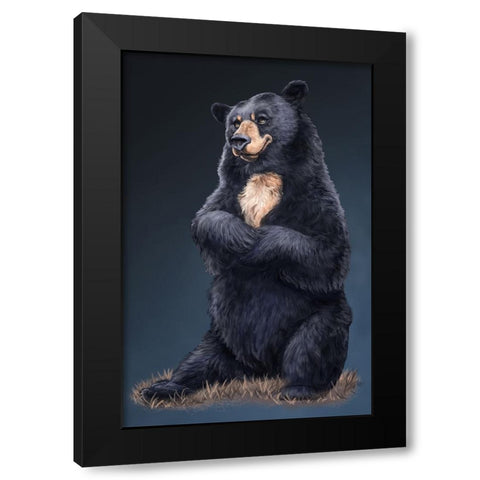 Sitting Pretty Black Modern Wood Framed Art Print by LaMontagne, Patrick