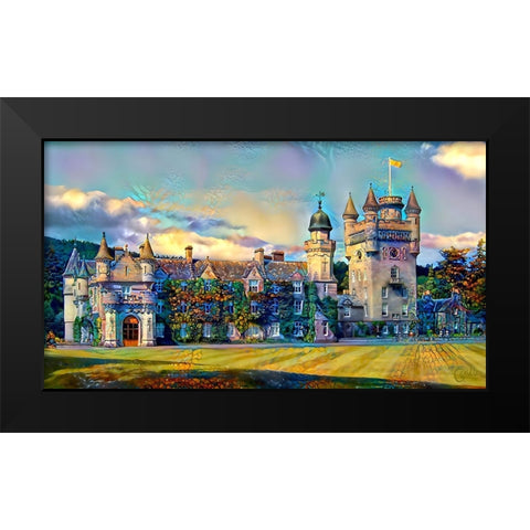 Aberdeenshire Scotland Balmoral Castle Black Modern Wood Framed Art Print by Gavidia, Pedro