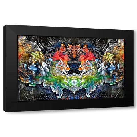 Amaravati Gate Black Modern Wood Framed Art Print by Gavidia, Pedro