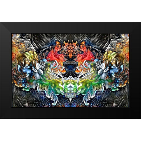 Amaravati Gate Black Modern Wood Framed Art Print by Gavidia, Pedro