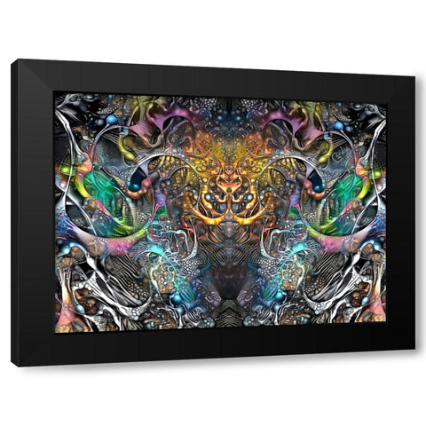 Cernunnos Black Modern Wood Framed Art Print by Gavidia, Pedro