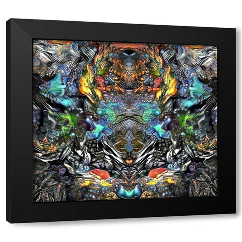 Evolution Black Modern Wood Framed Art Print with Double Matting by Gavidia, Pedro