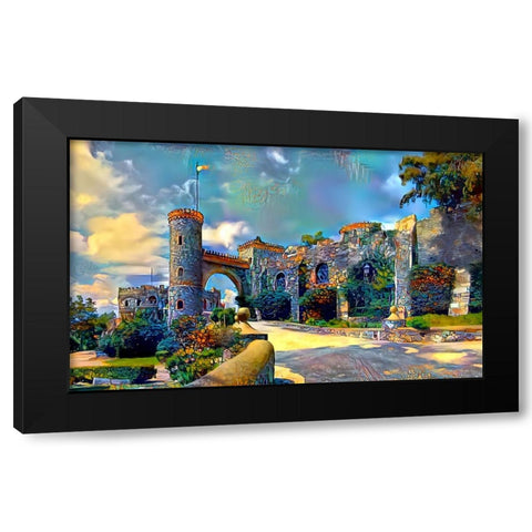 Guanajuato Mexico Castillo de Santa Cecilia entrance Black Modern Wood Framed Art Print with Double Matting by Gavidia, Pedro