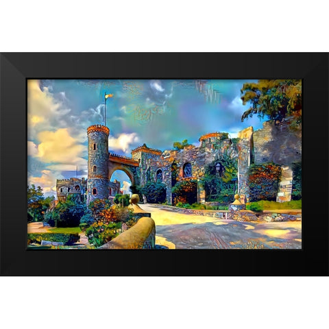 Guanajuato Mexico Castillo de Santa Cecilia entrance Black Modern Wood Framed Art Print by Gavidia, Pedro