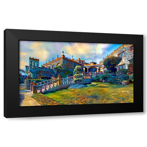 Guanajuato Mexico Castillo de Santa Cecilia staircase Black Modern Wood Framed Art Print with Double Matting by Gavidia, Pedro