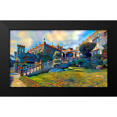 Guanajuato Mexico Castillo de Santa Cecilia staircase Black Modern Wood Framed Art Print by Gavidia, Pedro