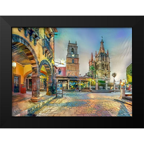 Guanajuato Mexico San Miguel de Allende Black Modern Wood Framed Art Print by Gavidia, Pedro