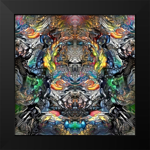 Huitzilopochtli Black Modern Wood Framed Art Print by Gavidia, Pedro