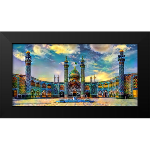 Isfahan Iran Hilal Ibn Ali Mausoleum Black Modern Wood Framed Art Print by Gavidia, Pedro