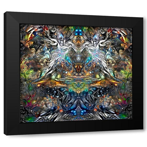 Khepri Black Modern Wood Framed Art Print by Gavidia, Pedro