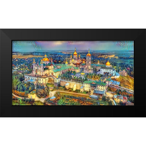 Kyiv Ukraine Kyiv Pechersk Lavra Monastery of the Caves Black Modern Wood Framed Art Print by Gavidia, Pedro