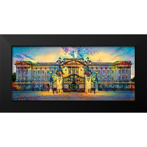 London England Buckingham Palace Black Modern Wood Framed Art Print by Gavidia, Pedro