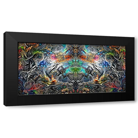 Maria Sabinas Trance Black Modern Wood Framed Art Print with Double Matting by Gavidia, Pedro