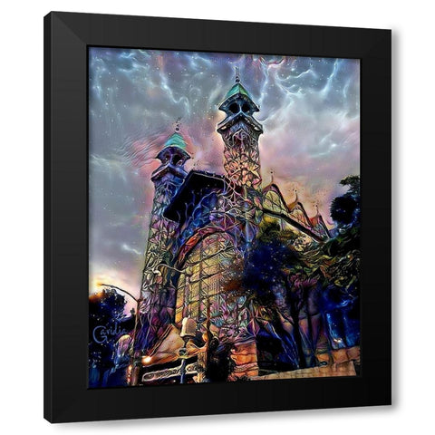 Mexico City Chopo Museum Black Modern Wood Framed Art Print with Double Matting by Gavidia, Pedro