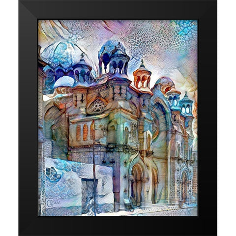 Mexico City Church of the Josefinos Black Modern Wood Framed Art Print by Gavidia, Pedro