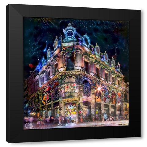 Mexico City Estanquillo Museum Black Modern Wood Framed Art Print with Double Matting by Gavidia, Pedro
