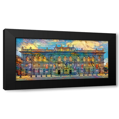 Mexico City National Museum of Art Black Modern Wood Framed Art Print with Double Matting by Gavidia, Pedro