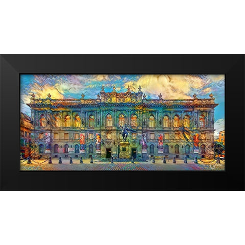 Mexico City National Museum of Art Black Modern Wood Framed Art Print by Gavidia, Pedro